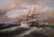 Thomas Birch An American Ship in Distress Sweden oil painting artist